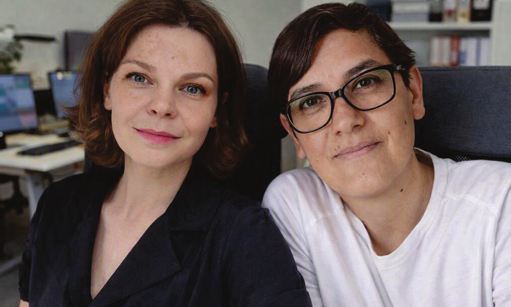 Ekaterina och Gimena på kontoret